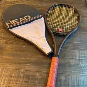 Head Vintage Tennis Racket with Brown Grip  circa 1980: Model Graphite Edge